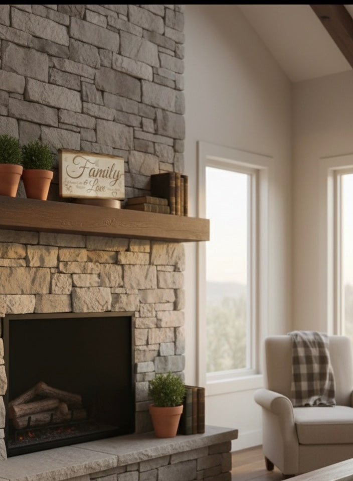 👉 Letrero de Madera “Family – Where Life Begins & Love Never Ends”