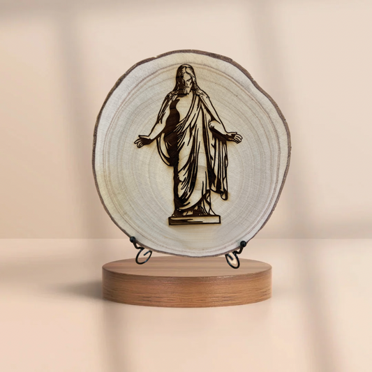Jesucristo Redentor – Grabado en Madera Natural